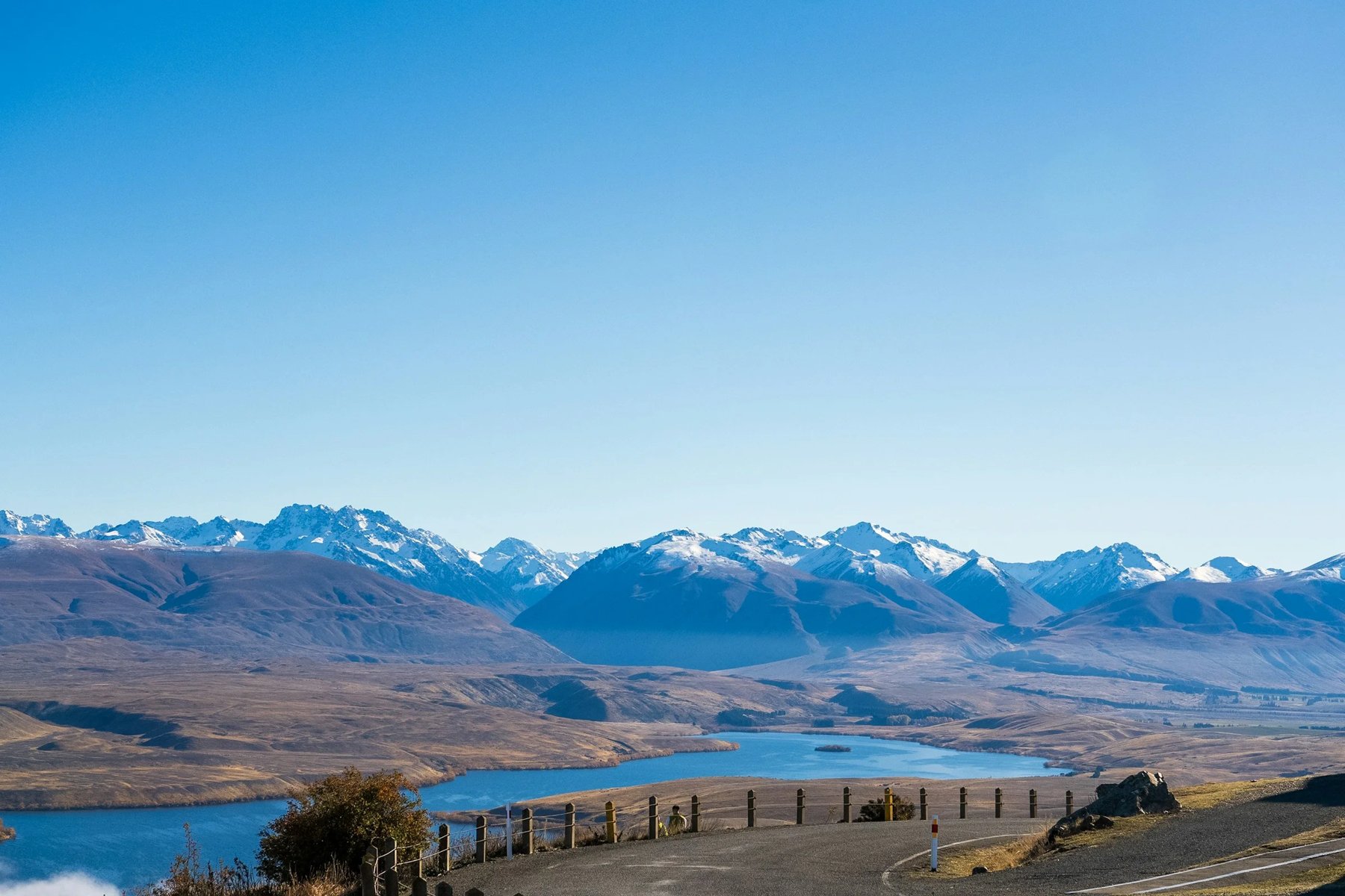 Pemandangan tasik dan pergunungan New Zealand